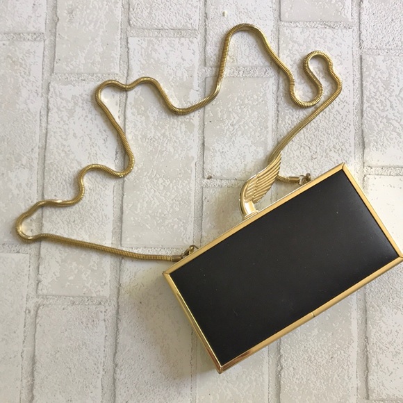 zara gold clutch